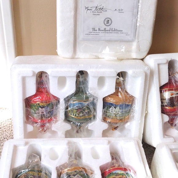 Charles Wysocki's Peppecricket Grove Heirloom Porcelain Ornaments 4 Sets